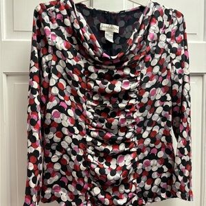 Doncaster Silk Top with Polka Dot Design